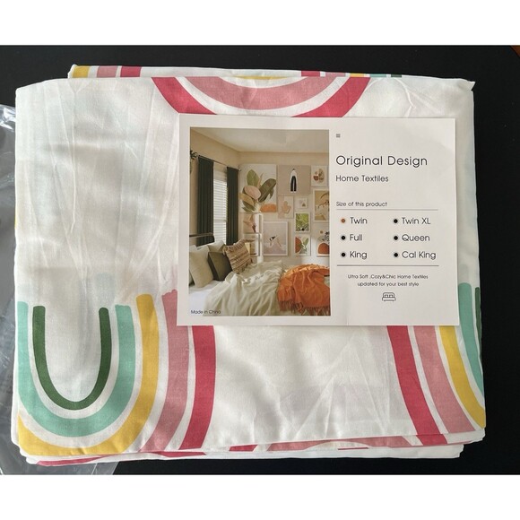 Original Design Toddler Twin Rainbow Duvet Cover Bedding Set Comforter Cover - Picture 1 of 6